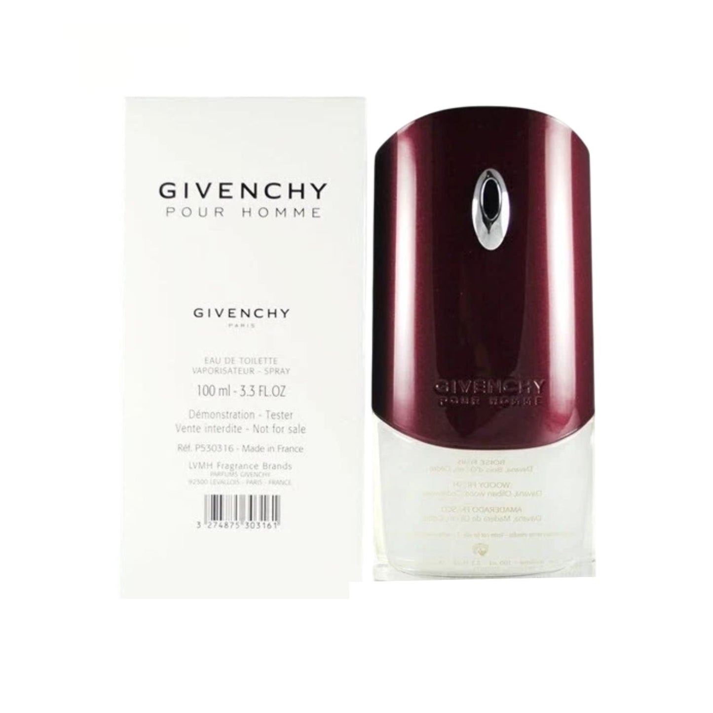 Tester Givenchy Pour Homme 3.3oz EDT For Men