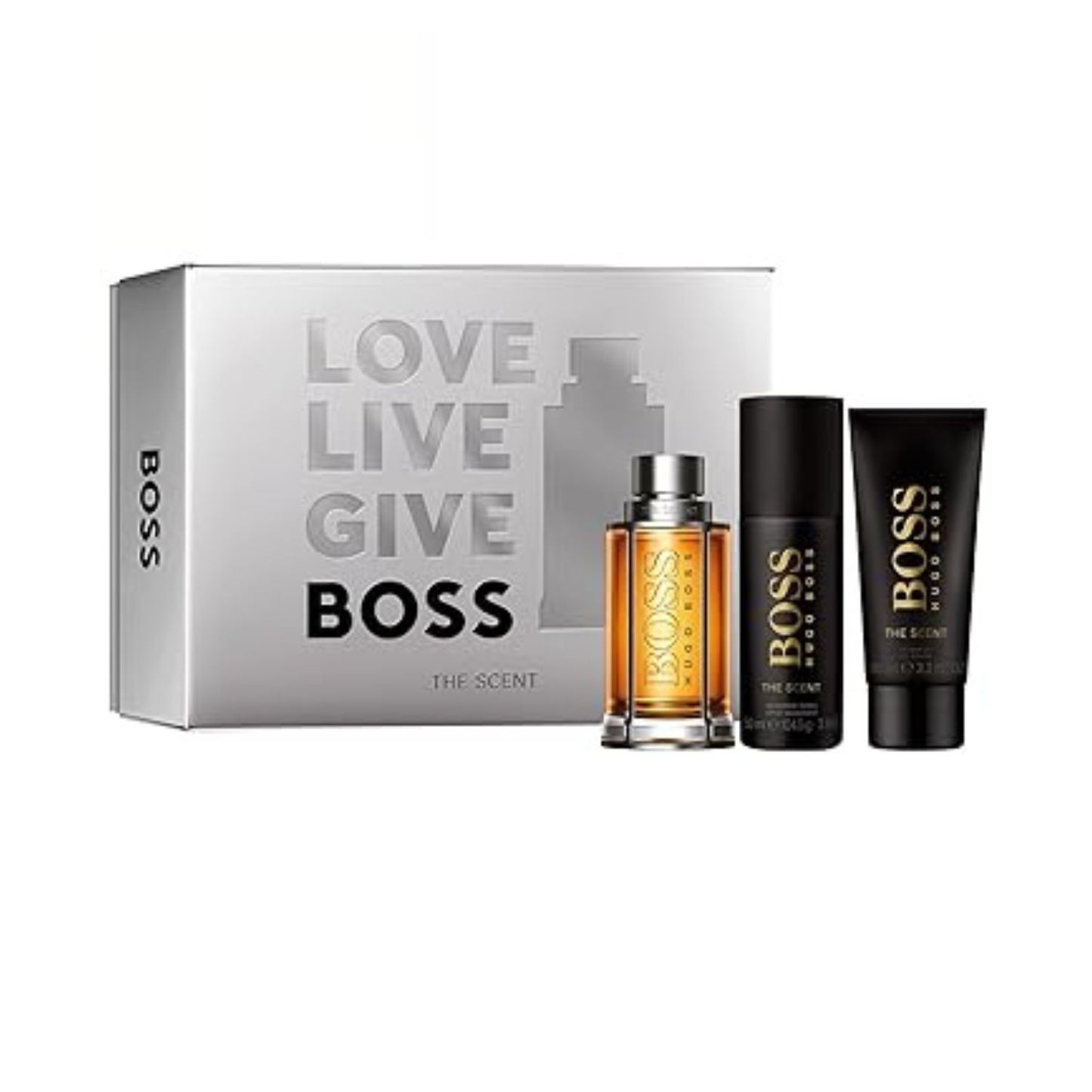 Hugo Boss The Scent 3PC Gift Set For Men (Hard Box)