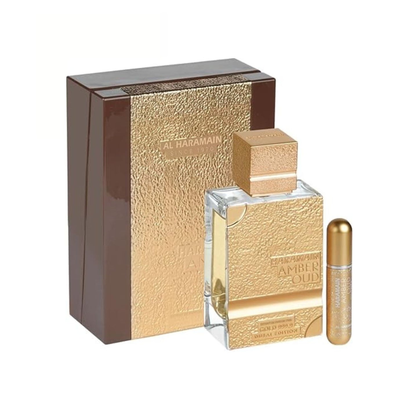 Al Haramain Amber Oud Gold 999.9 Edition 2.5oz Extrait De PARFUM + Refillable Atomiser