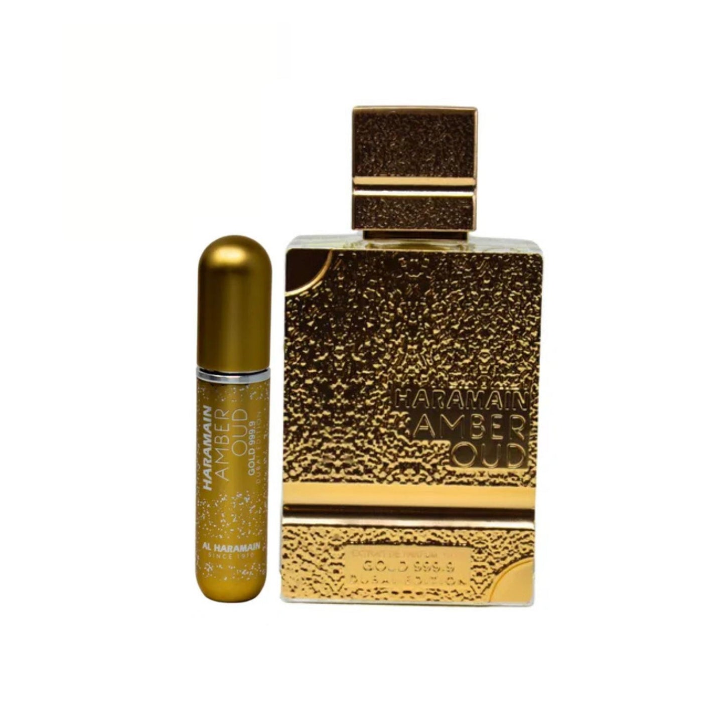 Al Haramain Amber Oud Gold 999.9 Edition 3.4oz Extrait De Parfum + Refillable Atomiser