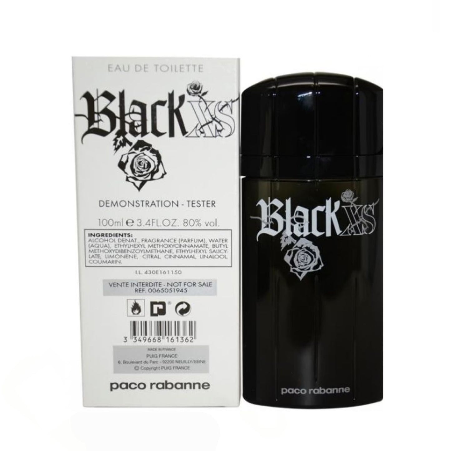 Tester Paco Rabanne Black XS 3.4oz EDT For Men