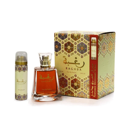 Lattafa Raghba 3.4oz EDP Sp + 1.7oz Gift Set Unisex