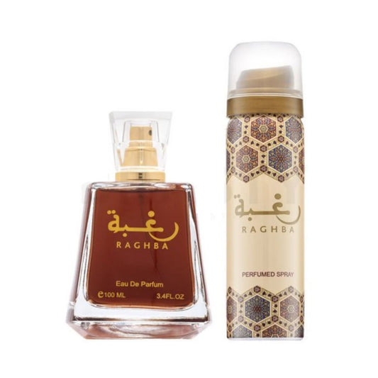 Lattafa Raghba 3.4oz EDP Sp + 1.7oz Gift Set Unisex