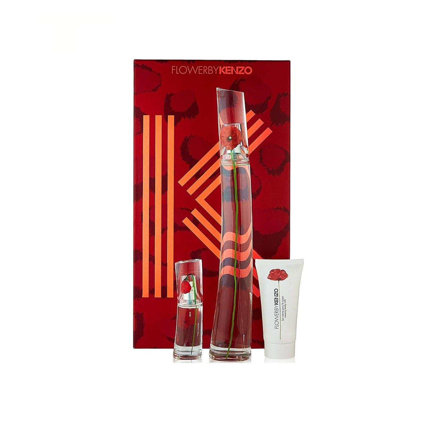 Kenzo Flower 3.3oz EDP 3PC Gift Set For Women (Hard Box)