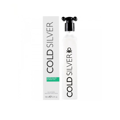 Benetton Cold Silver 3.4oz EDT For Men