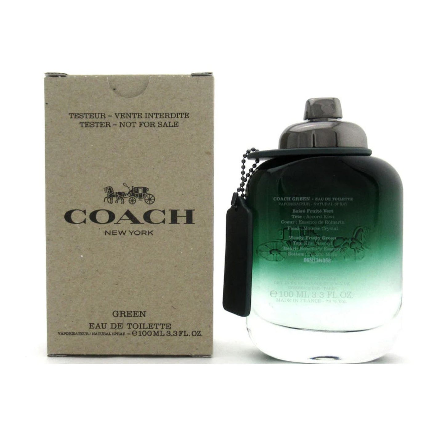 Coach Green 3.4oz EDT Men Tester