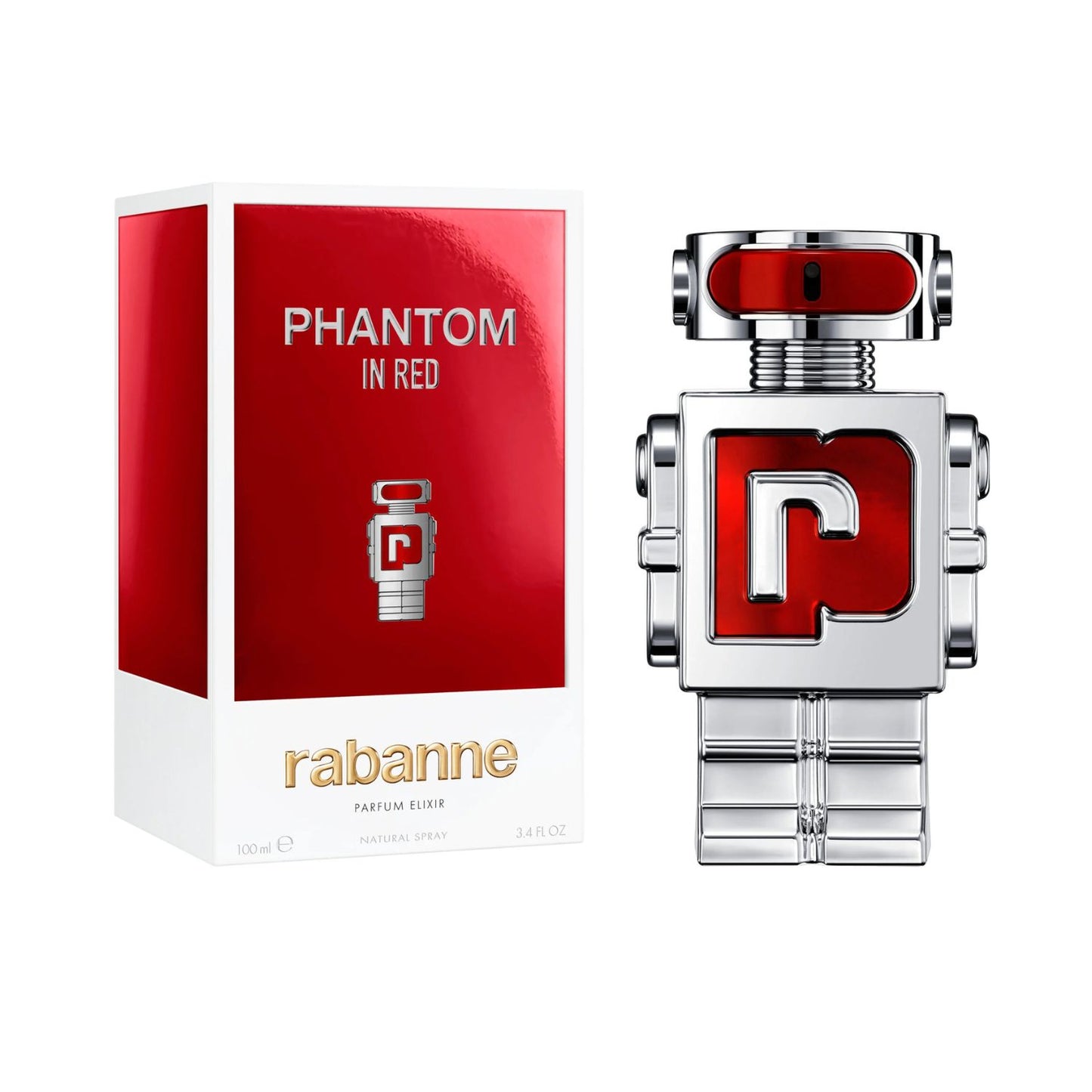 Paco Rabanne Phantom In Red Elixir 3.4oz Parfum Men