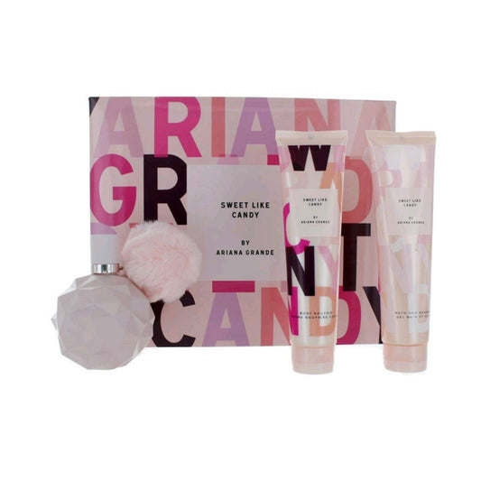 Ariana Grande Sweet Like Candy 3 PCS SET 3.4oz EDP + 3.4oz B/L + 3.4oz S/G (WINDOW BOX)
