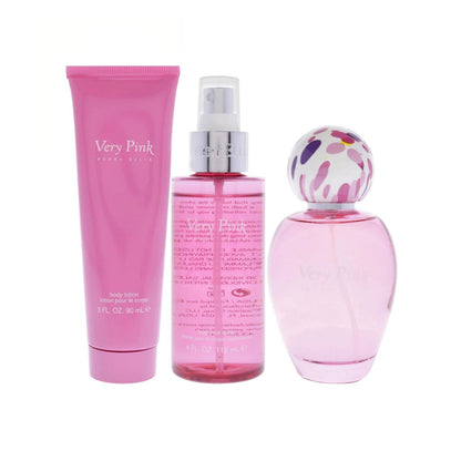 Perry Ellis Very Pink 3PC Gift Set For Women (Hard Box)