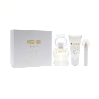 Moschino Toy 2 (3 Pc) 3.4oz EDP - 0.3oz EDP - 3.4oz Body Lotion - For Men GIFT SET