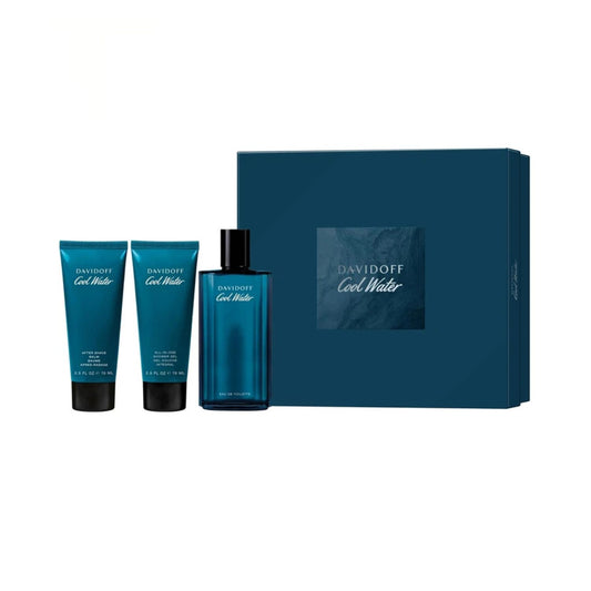 Davidoff Cool Water 3PC Gift Set For Men (Hard Box)