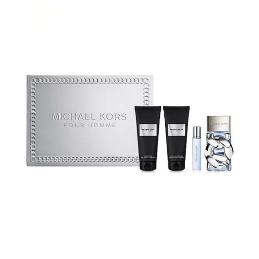 Michael Kors Pour Homme 4PC EDP Gift Set For Men (Hard Box)