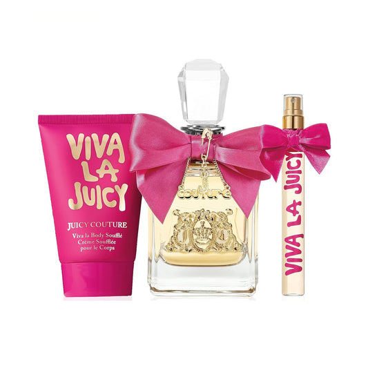 Juicy Couture Viva La Juicy 3.4oz EDP 3PC Gift Set For Women (Hard Box)