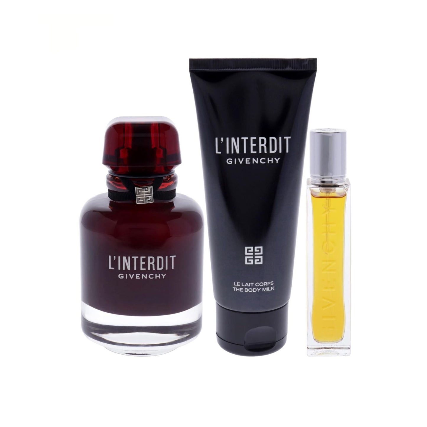 Givenchy L'Interdit Rouge 2.7oz EDP 3PC Gift Set For Women (Hard Box)