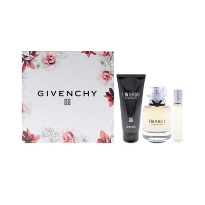 Givenchy L'Interdit 2.7oz EDP 3PC Gift Set For Women (Hard Box)
