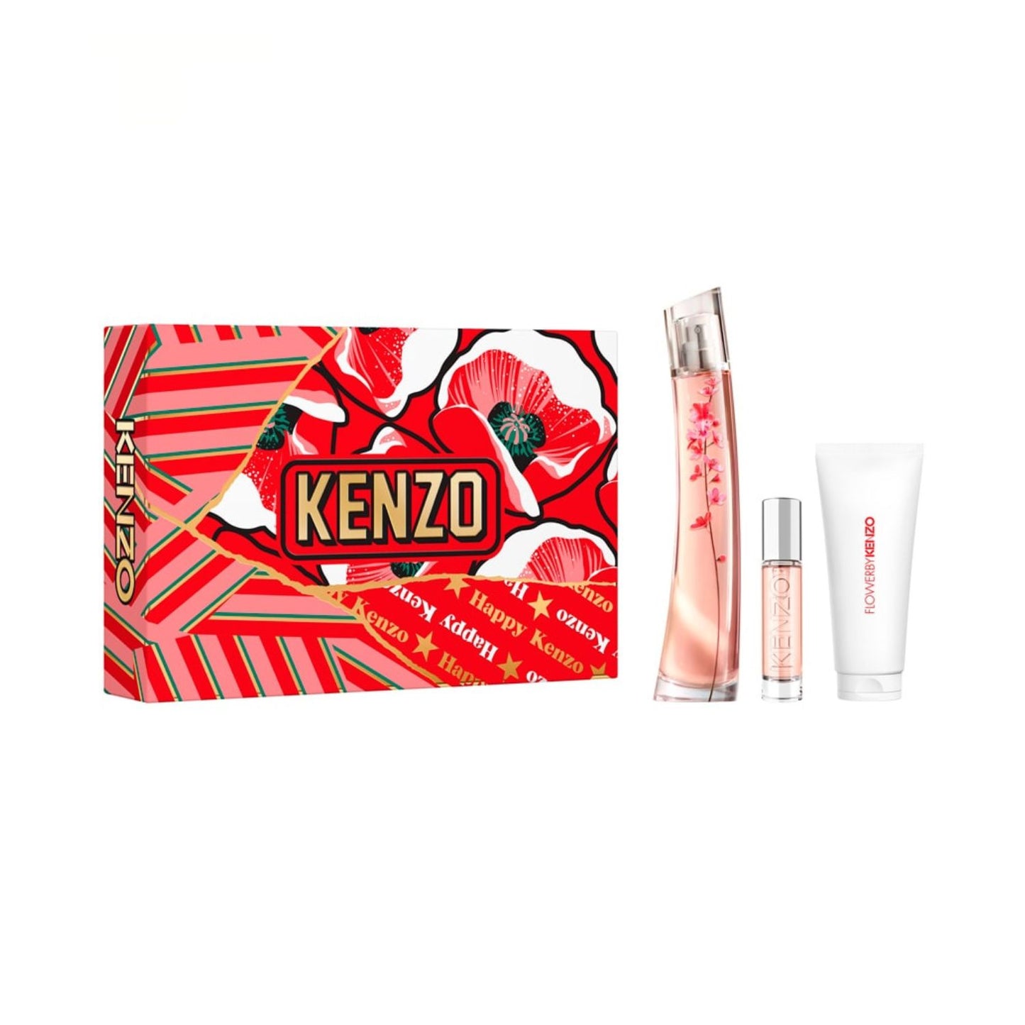 Kenzo Flower Ikebana Sakura 2.5oz EDP 3PC Gift Set For Women