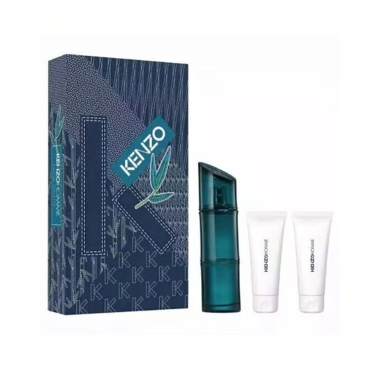 Kenzo Homme 3.7oz EDT 3PC Gift Set For Men (Hard Box)