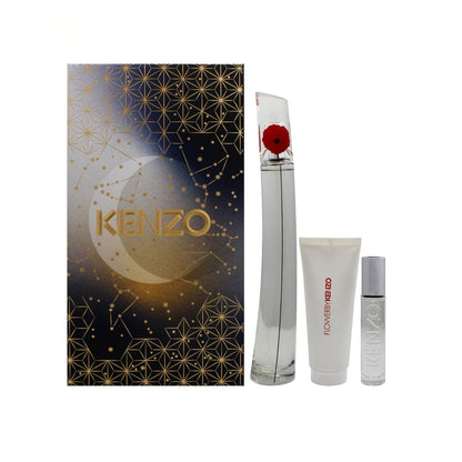 Kenzo Flower (3 Pc) 3.4oz EDP - 2.5oz Body Lotion - Mini - GIFT SET