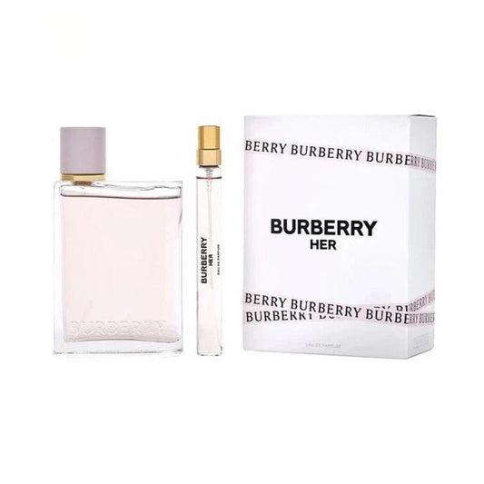 Burberry Her 3.3oz EDP Sp + 0.33oz EDP Gift Set For Women