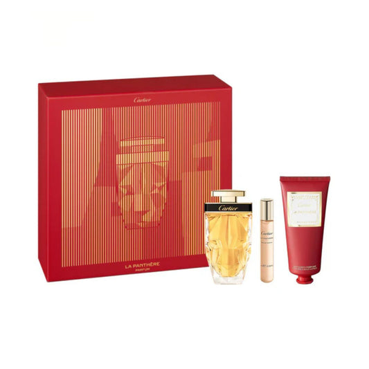 Cartier La Panthere 3PC Gift Set For Women (Hard Box)