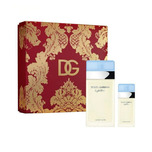 Dolce & Gabbana Light Blue 6.7oz 2PC Gift Set For Women (Hard Box)