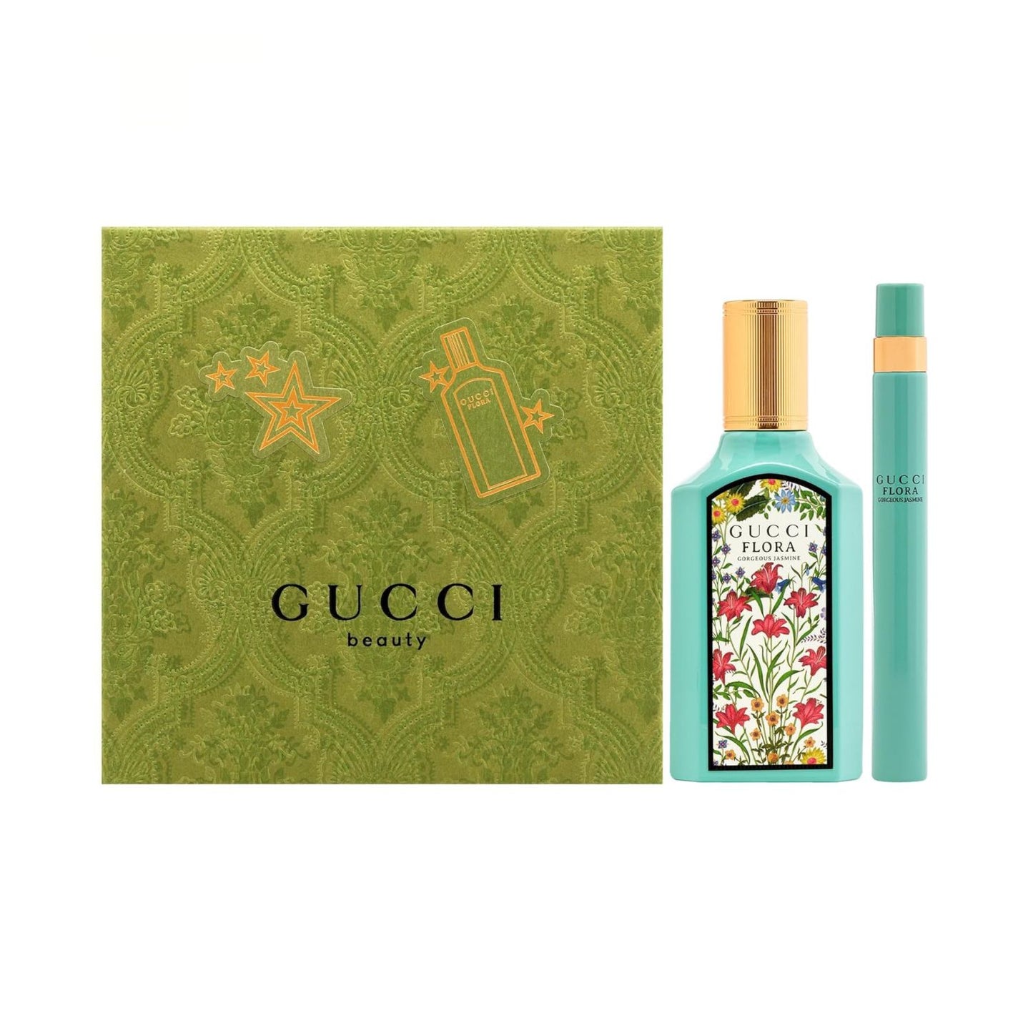 Gucci Flora Gorgeous Jasmine 2PC Gift Set For Women (Hard Box)