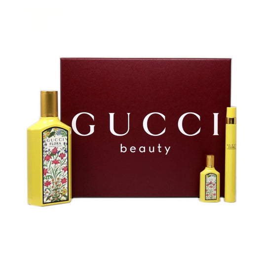 Gucci Flora Gorgeous Orchid 3PC Gift Set For Women (Hard Box)