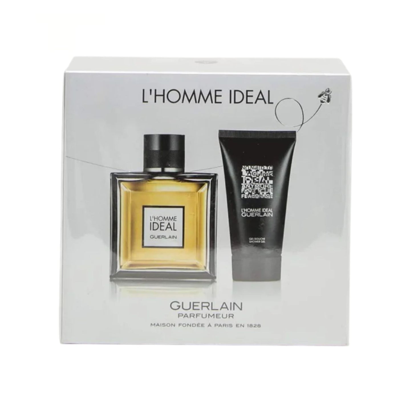 Guerlain L'Homme Ideal 3.3oz EDT Sp + 2.5oz S/G Gift Set For Men (Hard Box)