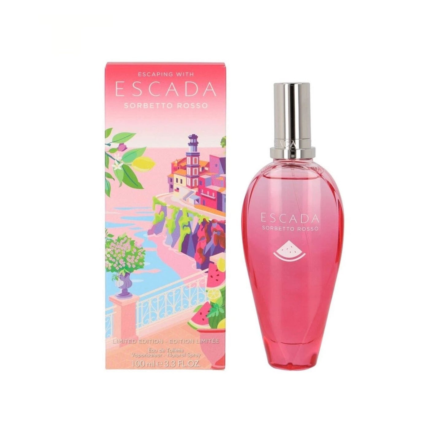 Escada Escaping With Sorbetto Rosso 3.3oz EDT Limited Edition For Women