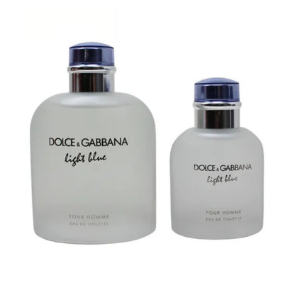 Dolce & Gabbana Light Blue 6.7oz EDT Sp + 2.5oz EDT Gift Set For Men (Hard Box)