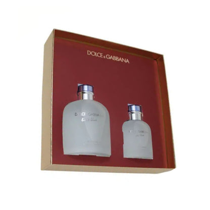 Dolce & Gabbana Light Blue 6.7oz EDT Sp + 2.5oz EDT Gift Set For Men (Hard Box)