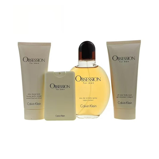 Calvin Klein Obsession 4PC Gift Set For Men (Hard Box)