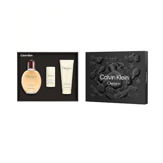 Calvin Klein Obsession 4.2oz EDT 3PC Gift Set For Men