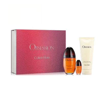 Calvin Klein Obsession 3.3oz EDP 3PC Gift Set For Women