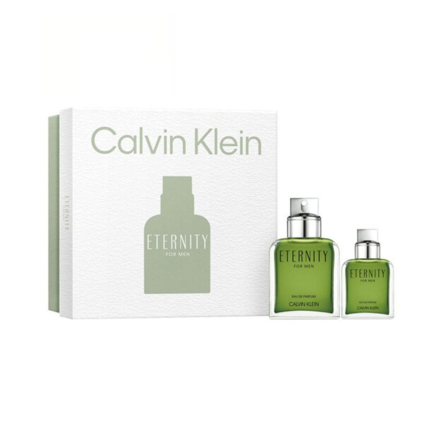 Calvin Klein Eternity 3.3oz EDP Sp + 1.0oz EDP Gift Set For Men (Hard Box)