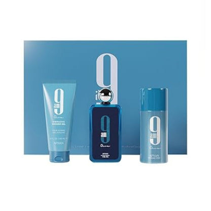 Afnan 9am Dive (3pc) 3.4oz EDP - 5.0oz Shower Gel - 5.0oz GIFT SET For Men
