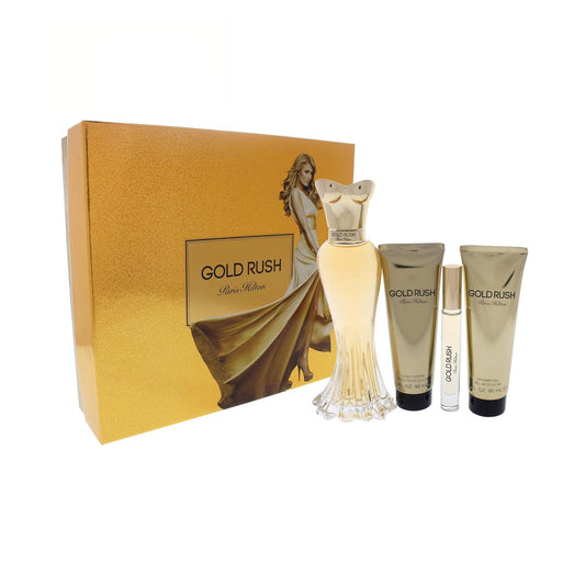 Paris Hilton Gold Rush 4PC WoGift Set For Women (Hard Box)