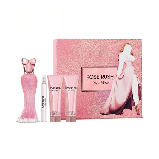 Paris Hilton Rose Rush 4PC Women Gift Set For Women