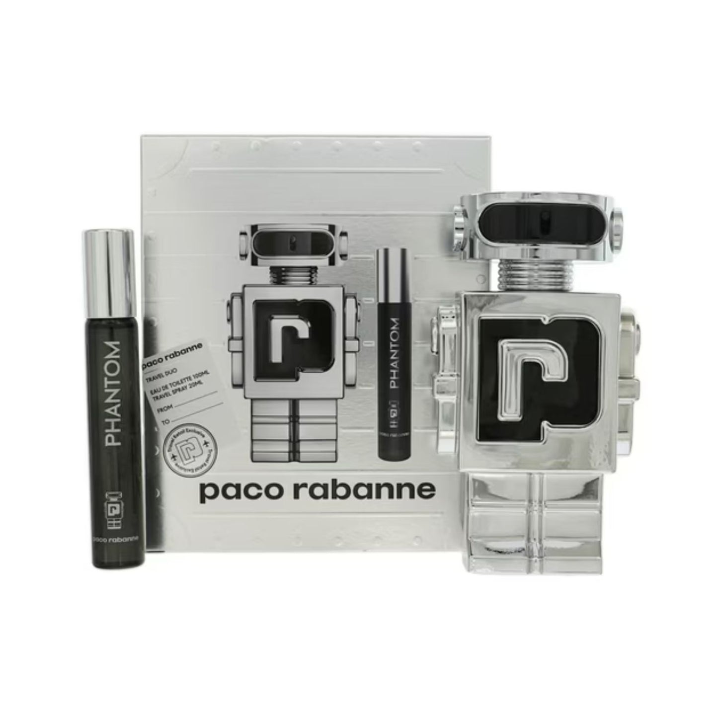 Paco Rabanne Phantom Travel (2 Pc) 3.4oz EDT - 0.68oz EDT - GIFT SET