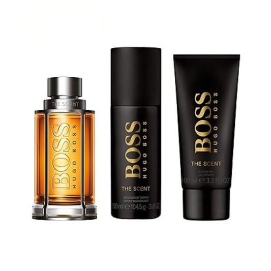 Hugo Boss The Scent 3PC Gift Set For Men (Hard Box)