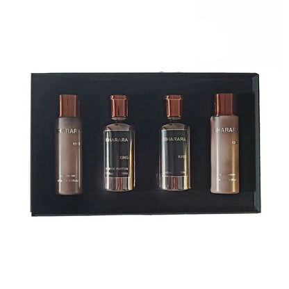 Bharara King (4 Pc) 3.4oz EDP - 3.4oz After Shaver - 5.0oz Shower Gel - 5.0oz De Body Lotion - GIFT SET
