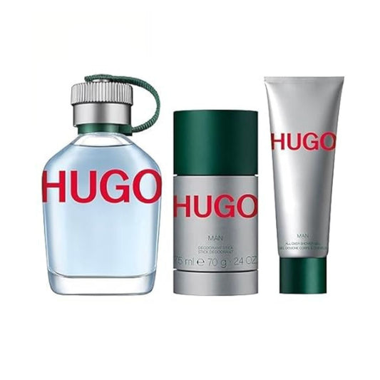 Hugo Boss Hugo Man (Green) 3PC Gift Set For Men