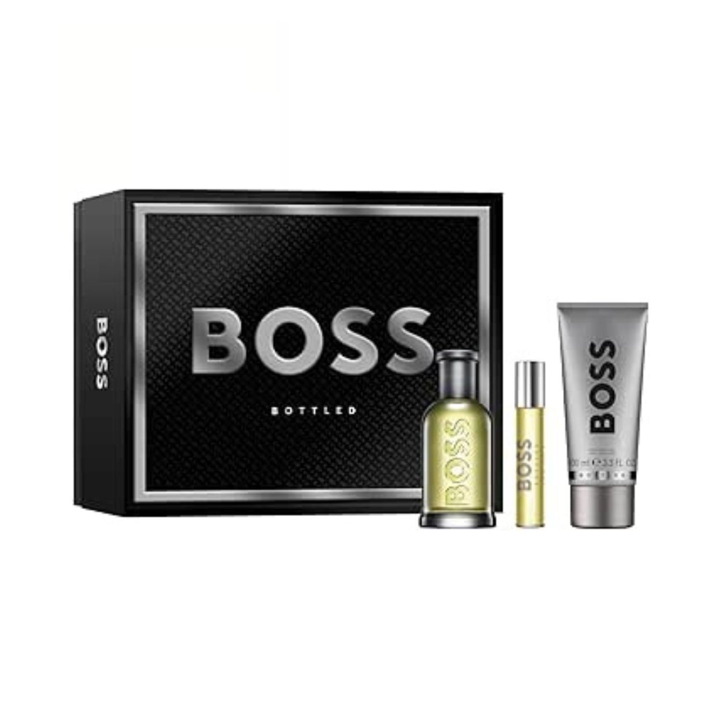 Hugo Boss Boss Bottled 3.3oz EDP 3PC Gift Set For Men (Hard Box)