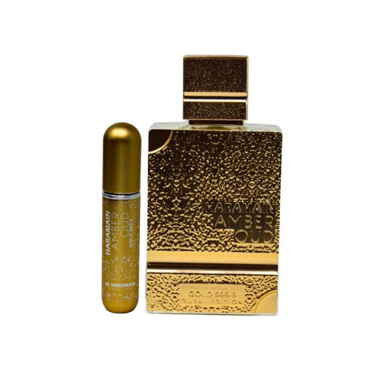 Al Haramain Amber Oud Gold 999.9 Edition 3.4oz Extrait De Parfum + Refillable Atomiser