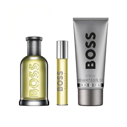 Hugo Boss Boss Bottled 3.3oz EDP 3PC Gift Set For Men (Hard Box)