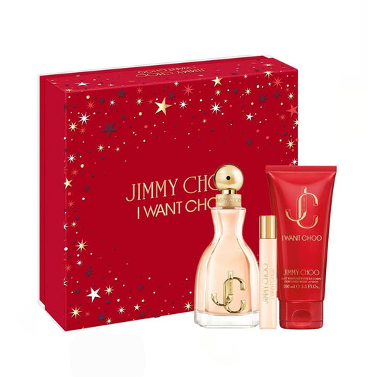 Jimmy Choo I Want Choo 3PC Gift Set For Women (Hard Box)