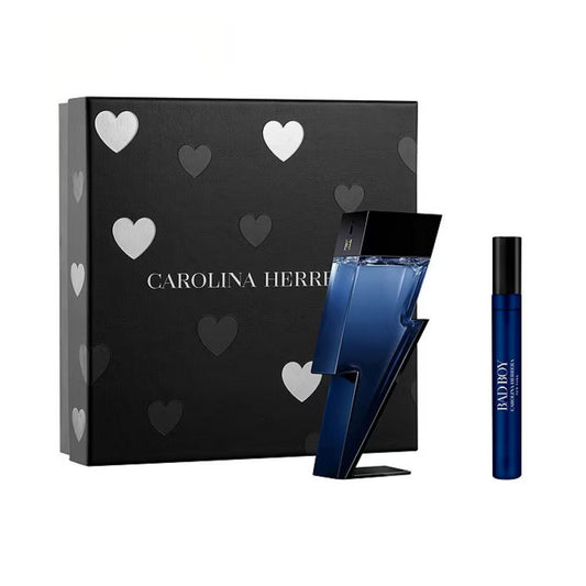 Carolina Herrera Bad Boy Cobalt 3.4oz EDP Sp + 0.34oz Gift Set For Men