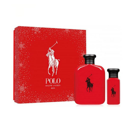 Ralph Lauren Polo Red (2 Pc) 4.2oz Edt -Mini travel - For Men GIFT SET