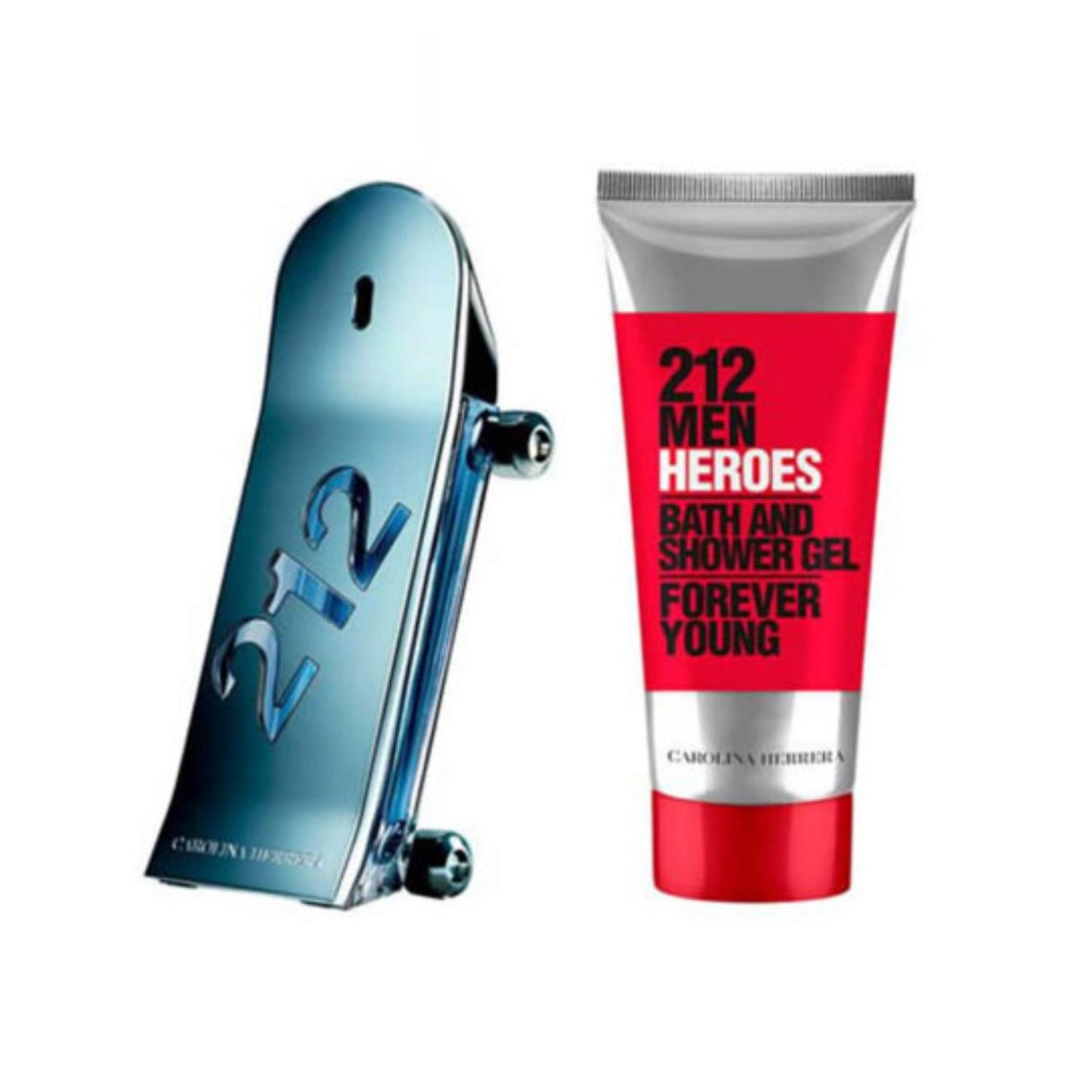 Carolina Herrera Heroes 3.0oz EDT Sp + 3.4oz B&S Gel Gift Set For Men (Hard Box)