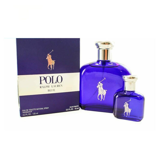 Ralph Lauren Polo Blue (2 P)s 4.2oz EDT - 15 Ml - For Men GIFT SET